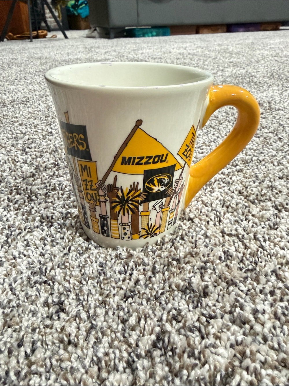 Magnolia Yellow and White Mizzou Ceramic Mug